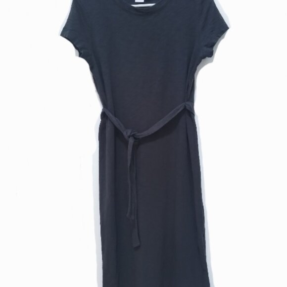 GAP Casual Charcoal Gray Midi Dress with Adjustable Belt – Size XS - Picture 2 of 6